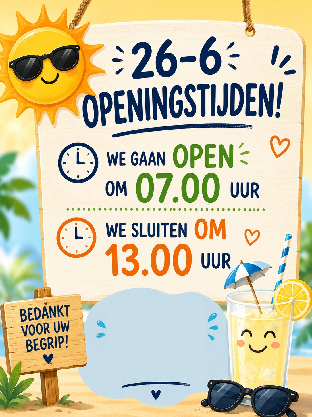 VRIJDAG 26 JUNI: CODE ROOD!
