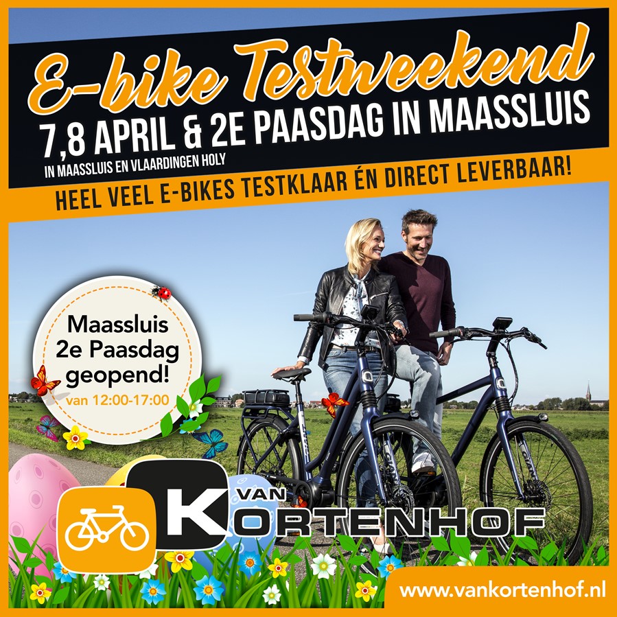 E-bike Testweekend 7, 8 april én 2e Paasdag