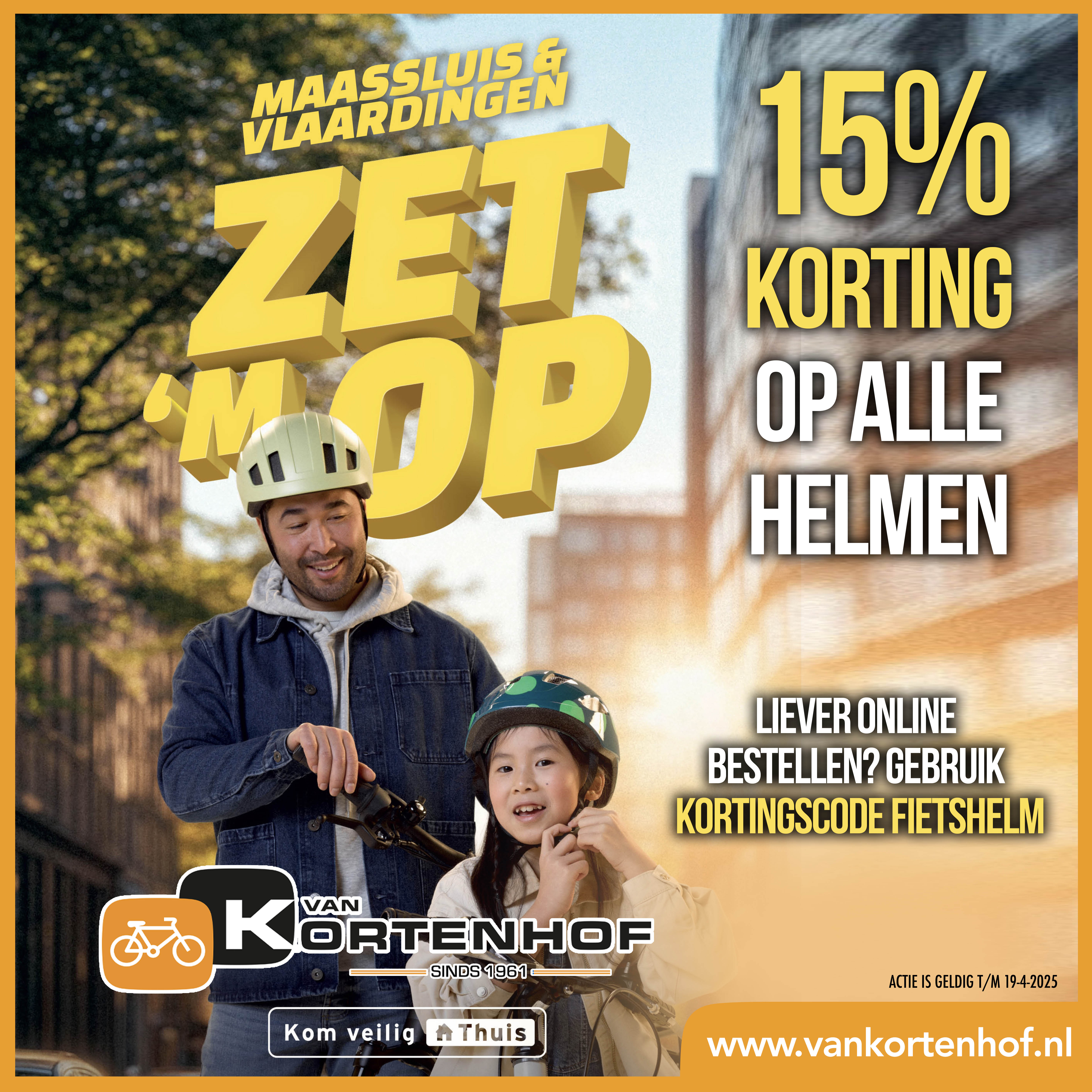 Zet 'm op! Die fietshelm! Nu 15% korting op alle helmen!